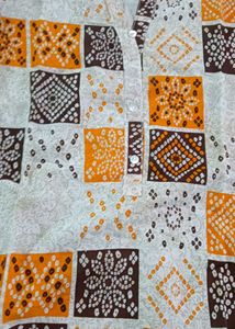 Sangria Vibrant Block Print Cotton Kurta