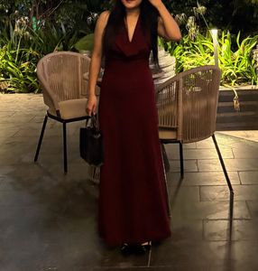 Elegant Maroon Maxi Dress