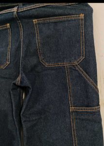 Baggy Dark Wash Cargo Jeans
