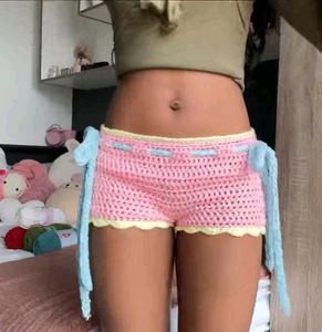 Cute Crochet Pink Shorts