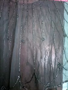 Elegant Black Embellished Cape