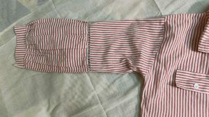 Combo Offer✨ – Striped Shirt Top❤️ + Denim Shorts