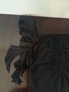 Chic Black Ruffle Top
