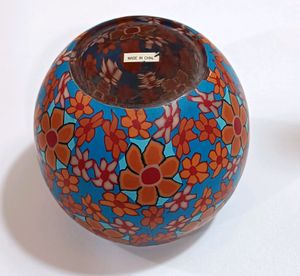 Candle Holder Cup Glass (Multicolor, Pack 1)