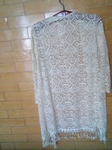 Elegant Lace Tassel Cardigan