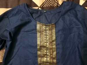 ✨ Elegant Navy Blue Kurti - Unused✨