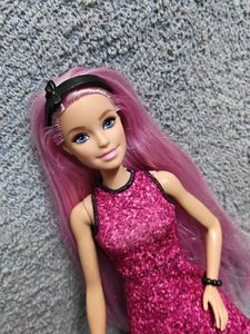 Sparkly Pink Dress Barbie Doll