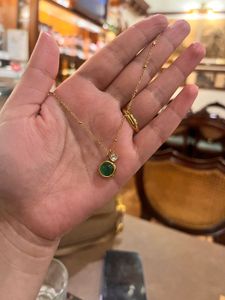 Elegant Green Gemstone Necklace