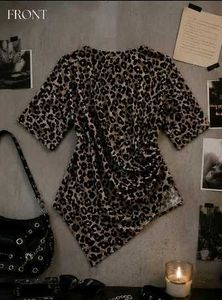 viral Leopard Print assymetrical top