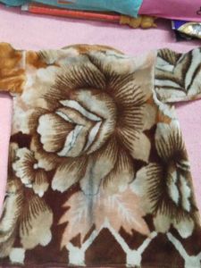 Vintage Floral Print Fleece Jacket