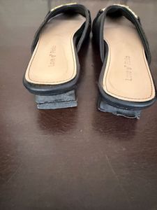 Quilted Mules with Gold Horsebit Detail
