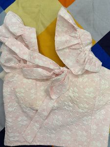 Pink Floral Puff Sleeve Top