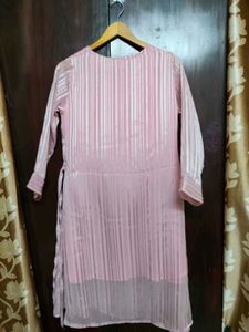 Elegant Pink Striped Dress