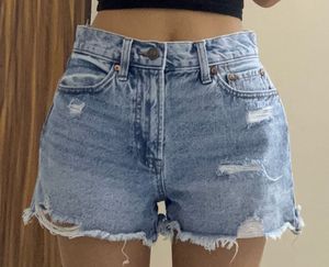 Distressed Denim Shorts