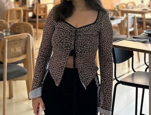 Leopard Print Ruched Top