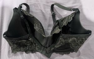Olive Green Lace Bra