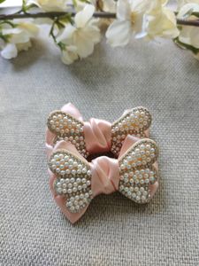 Pearl Bow Hair Tie Set