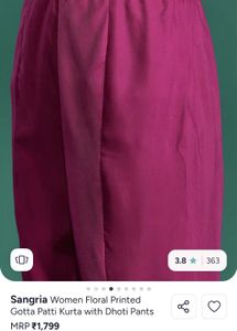 woman floral printed gotta Patti kurta with dhoti