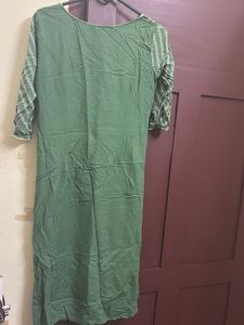 Green Printed Kurta