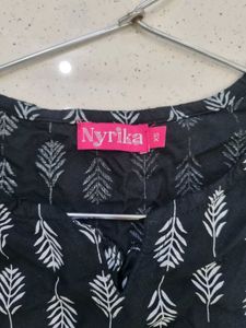 Printed Black short kurti