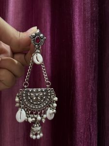 Boho Oxidised Jhumka Earrings ✨