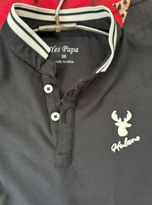 Boys Dark Grey Polo T-Shirt
