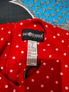 Sag Harbor petite Size 12 Polka Dot Womens Dress