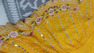 Yellow Georgette Lahenga Choli With Shrug💛