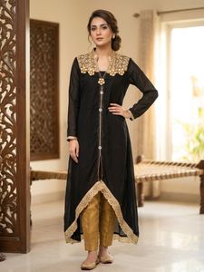 Elegant Black & Gold Eid Outfit