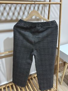 Fleece lined checked pant