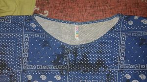 Blue Bandana Print Top