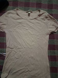 Light Pink Ribbed T-Shirt