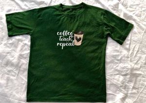 Coffee Teach Repeat Graphic T-Shirt