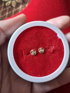 Elegant Stud Earrings with Clear Stones