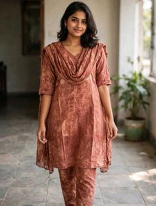 Stylish Tie-Dye Kurta Set with Dupatta