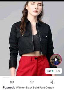 Stylish Black Cropped Jacket