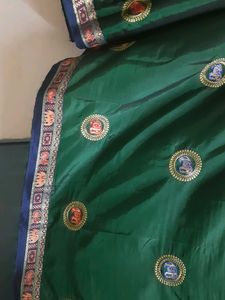 Chandeyri Green Saree😍🥻