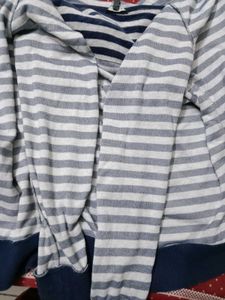 Striped Zip-Up Hoodie