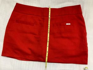 Chic Red Mini Skirt With Builtin Shorts