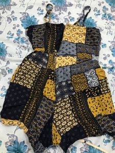 Boho Patchwork Mini Dress