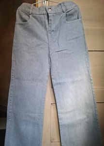 grey straight fit denim jeans