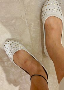 Cute White Ballerinas (size is 37)
