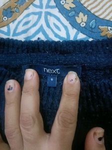Navy Blue Sweatshirt For Women In Xl Size