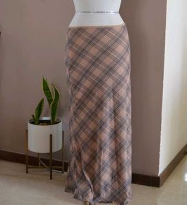 Women's Plaid Maxi Skirt