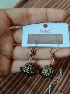 Butterfly Necklace &amp; Jhumka Earrings Set