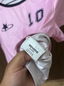 Pink Graphic Crop Top