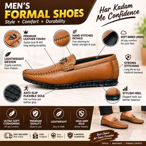 Stylish Brown Leather Loafers
