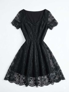 Elegant Black Lace Dress