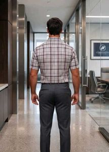 Classic Plaid white Men's Shirt