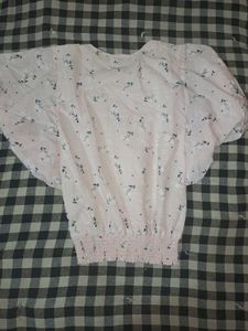 Cute Floral Print Batwing Top